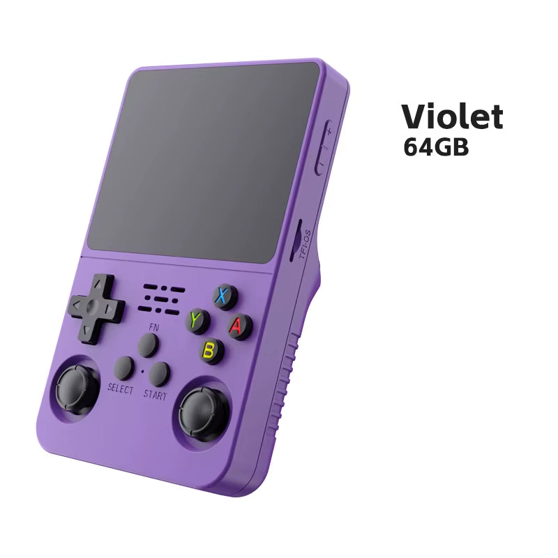 R36S Retro Handheld Video Game Console Linux System 3.5-Inch IPS Screen Mini Portable Handheld Video Player 64GB 15000 Games