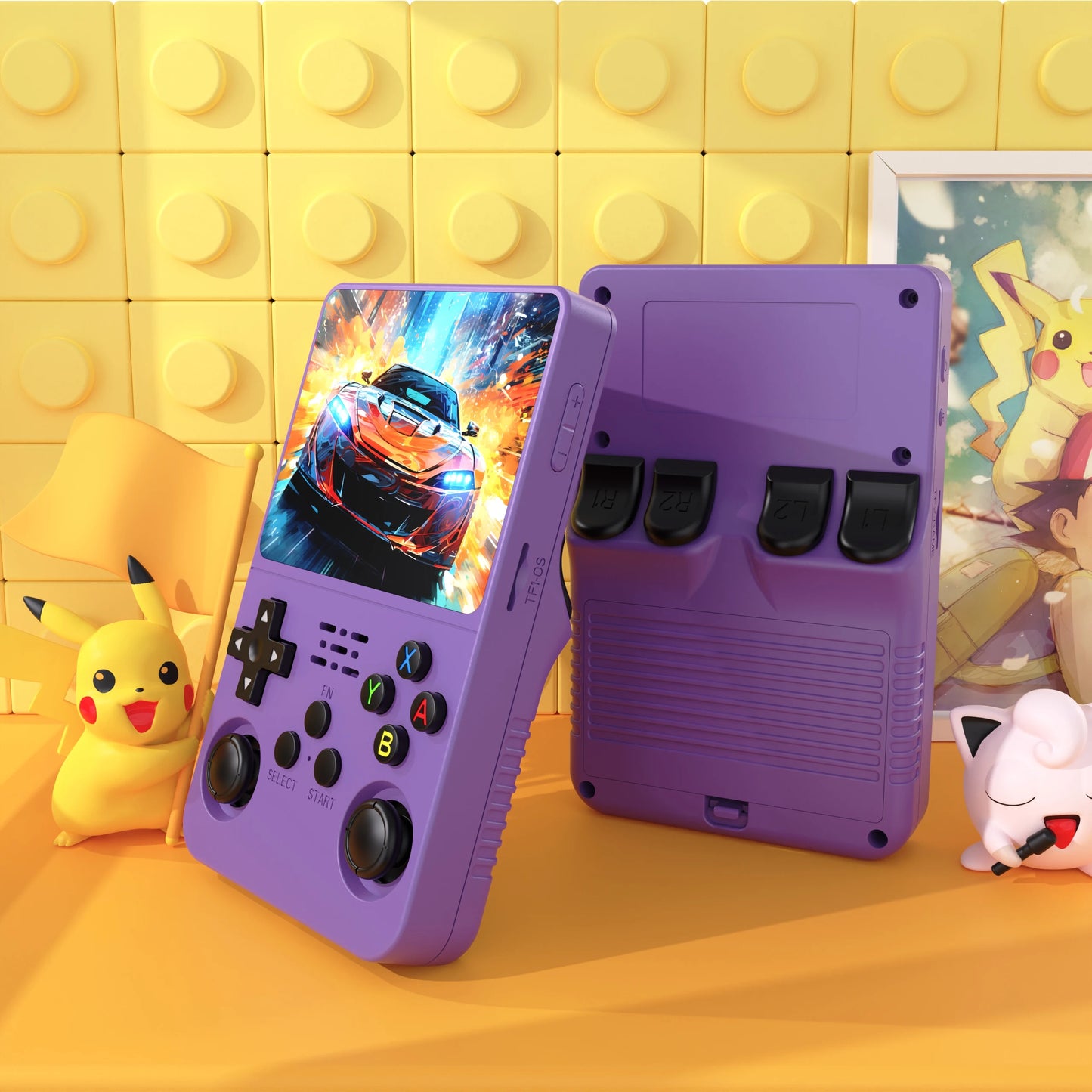 R36S Retro Handheld Video Game Console Linux System 3.5-Inch IPS Screen Mini Portable Handheld Video Player 64GB 15000 Games